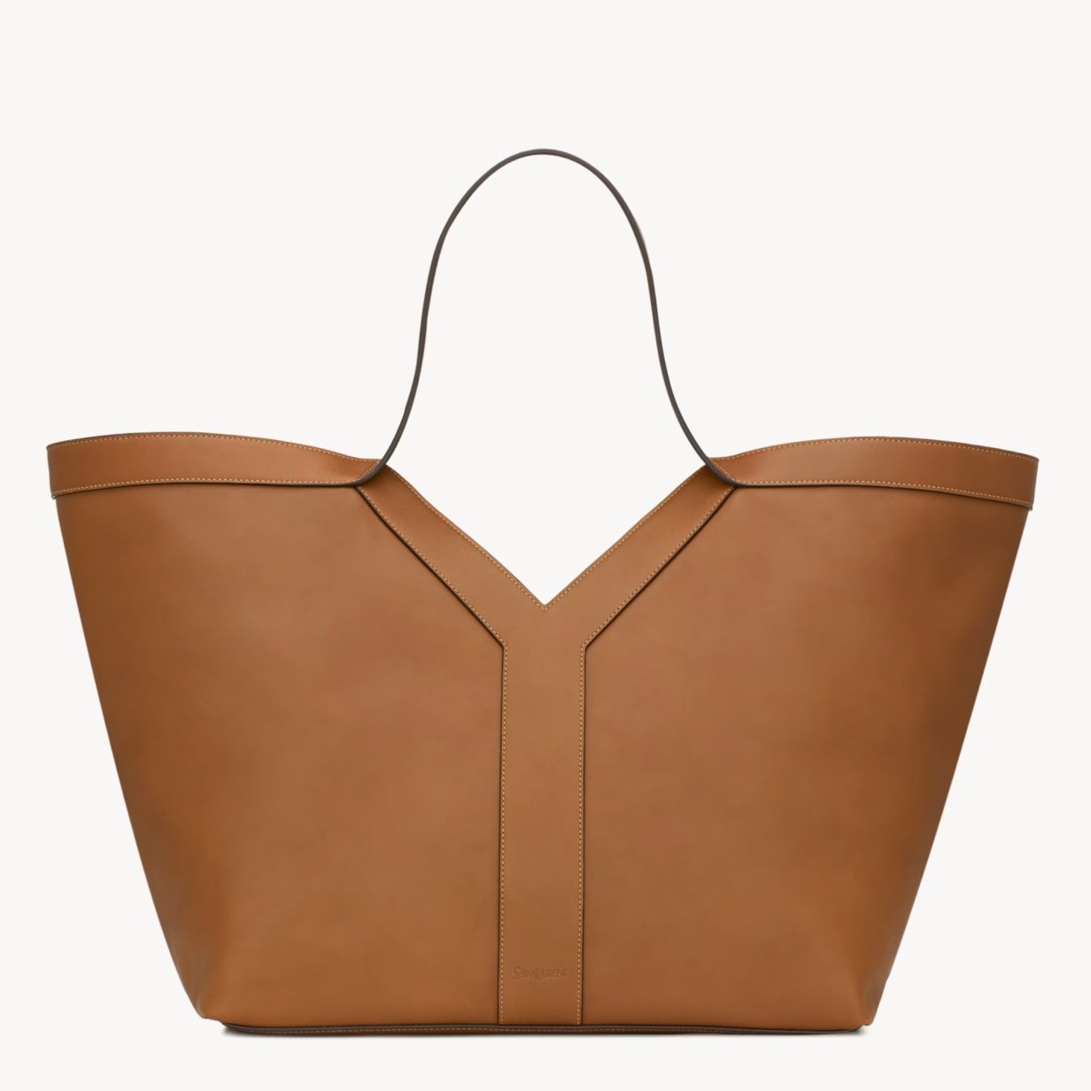 Sa**t Lau*nt y tote bag in brown calfskin